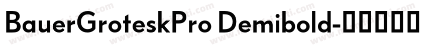 BauerGroteskPro Demibold字体转换